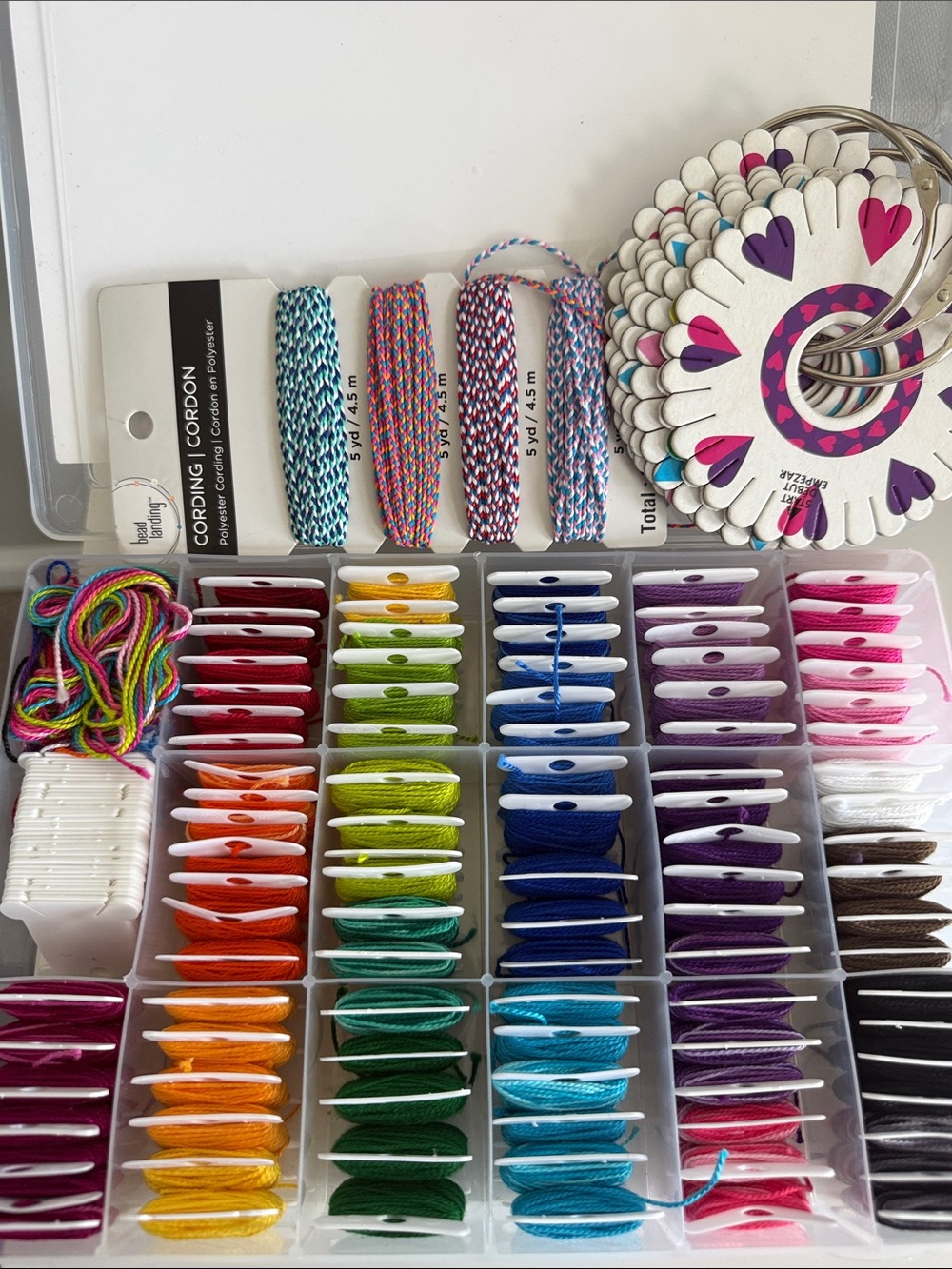 Colorful Embroidery Thread and Cording Storage Kit - Multicolor